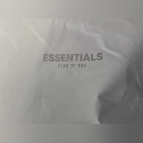 Essentials Fear of God Dark Oatmeal Hoodie with Black Lettering, LARGE - Picture 7 of 10